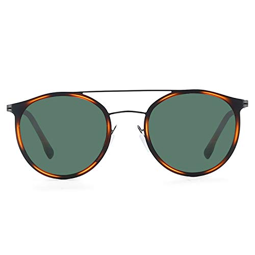 ZENOTTIC Gafas de Sol Polarizadas Redondos Super Ligero Metal Marco para Mujeres y Hombres de Doble Puente Protección UV400