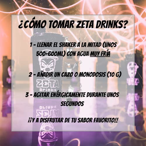 ZETA DRINKS Bebida Energética para gamers en polvo TUBO CITRIC POWER Energía para Esports Y Creadores 400g 40 Bebidas