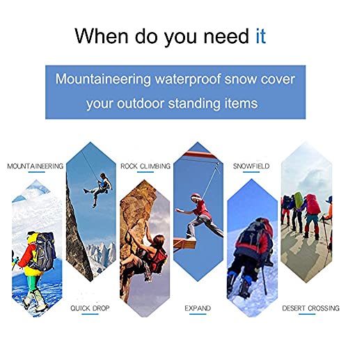 Zhongtou Polainas para Hombre, Impermeables, cálidas, para Mujer, Ligeras, para Senderismo en la Nieve, Polainas para piernas para Caminar, Raquetas de Nieve, Caza, Escalada y Correr (Azul)