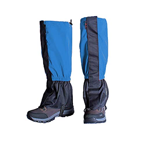 Zhongtou Polainas para Hombre, Impermeables, cálidas, para Mujer, Ligeras, para Senderismo en la Nieve, Polainas para piernas para Caminar, Raquetas de Nieve, Caza, Escalada y Correr (Azul)