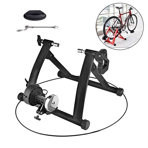 Zhyaj Rodillos para Bicicletas En Casa Soporte Formación De Bicicleta Estaticas Portátil Plegable Ciclismo Turbo Trainer,Negro