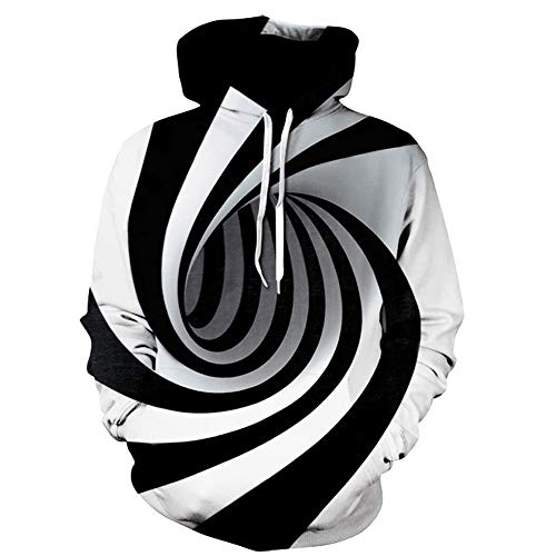 ZODOF Sudaderas con Capucha Hombre 3D Impresión Pullover Sudaderas De Tendencia Hoodie Sweatshirt de Mangas Largas Bolsillos