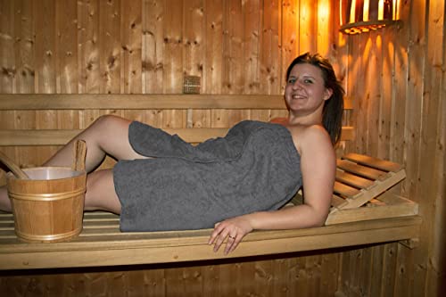 ZOLLNER Toalla Sauna para Mujer, marrón, algodón, L-XL, Otras Tallas y Colores