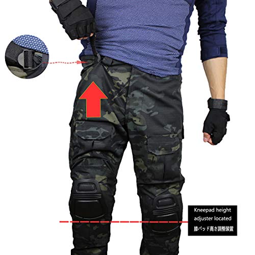 zuoxiangru Pantalones tácticos multicámara para Hombres Multi-Bolsillos Camuflaje Militar Pantalones de Caza de Combate Airsoft al Aire Libre con Rodilleras (Aymch, Tag 30)