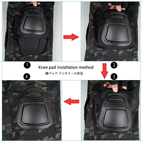 zuoxiangru Pantalones tácticos multicámara para Hombres Multi-Bolsillos Camuflaje Militar Pantalones de Caza de Combate Airsoft al Aire Libre con Rodilleras (Aymch, Tag 30)