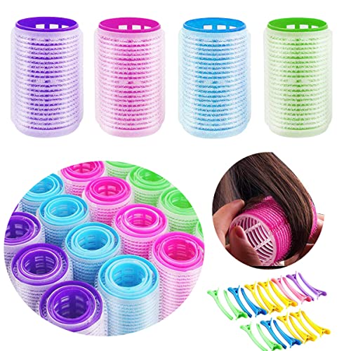 Zuzer Rulo de Pelo,48PCS Rulos Rizar Pelo Hair Curlers Rollers y 20PCS Pinza de Pelo para Niñas Mujeres(Pequeño Mediano Grande)