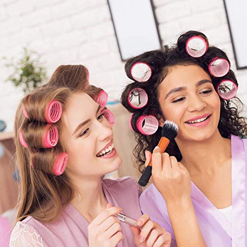 Zuzer Rulo de Pelo,48PCS Rulos Rizar Pelo Hair Curlers Rollers y 20PCS Pinza de Pelo para Niñas Mujeres(Pequeño Mediano Grande)