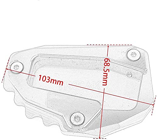 ZXCY Motorcycle Soporte Lateral Almohadilla, para Ducati Multistrada 1200/Enduro/Enduro Pro 1200S Motocicleta CNC Extensión Pata Cabra Plataformas Y Soportes con Logo