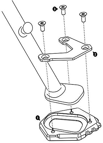 ZXCY Motorcycle Soporte Lateral Almohadilla, para Ducati Multistrada 1200/Enduro/Enduro Pro 1200S Motocicleta CNC Extensión Pata Cabra Plataformas Y Soportes con Logo