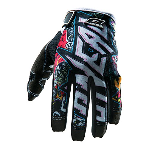 0385KC-101 - Oneal Jump Kids Crank Motocross Gloves S Black Multi (3/4)
