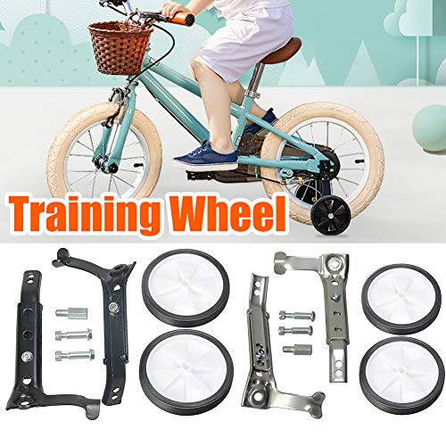 1 par de Ruedas de Entrenamiento de Bicicleta, Juego montado de estabilizadores de Bicicleta de Rueda Trasera Compatible para Bicicletas de 16 18 20 22 24 Pulgadas