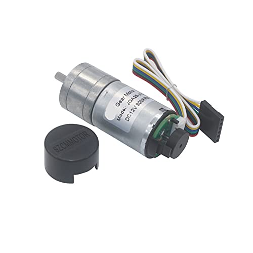 1 UNID JGA25-370 Encoder 24V Motor engranado 12V Velocidad de medición Feedback 6V Smart Car Chassis Motor (Color : 12, tamaño : 12V)