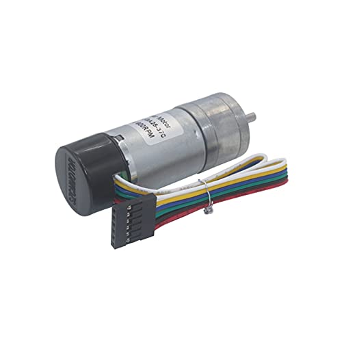 1 UNID JGA25-370 Encoder 24V Motor engranado 12V Velocidad de medición Feedback 6V Smart Car Chassis Motor (Color : 12, tamaño : 12V)