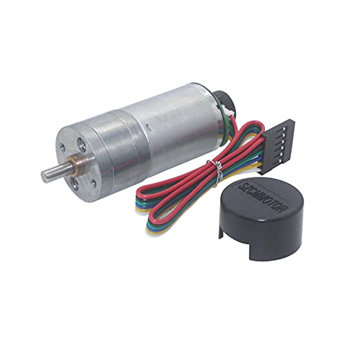 1 UNID JGA25-370 Encoder 24V Motor engranado 12V Velocidad de medición Feedback 6V Smart Car Chassis Motor (Color : 12, tamaño : 12V)