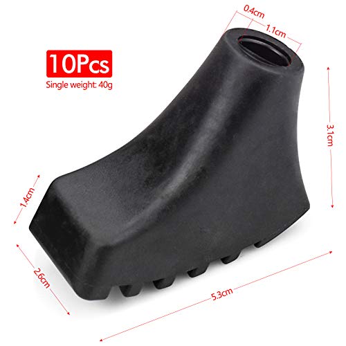 10 pcs Marcha Nordica Repuestos Bastones Trekking Protector de Punta para Bastón de Senderismo para Bastones de Marcha nórdica Almohadillas