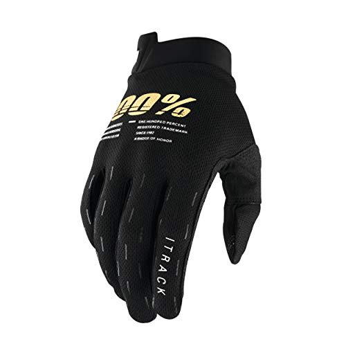 100% GUANTES ITRACK Glove Guantes, Adultos Unisex, Black (Negro), s