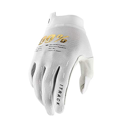 100% GUANTES ITRACK Glove Guantes, Adultos Unisex, White (Blanco), XL