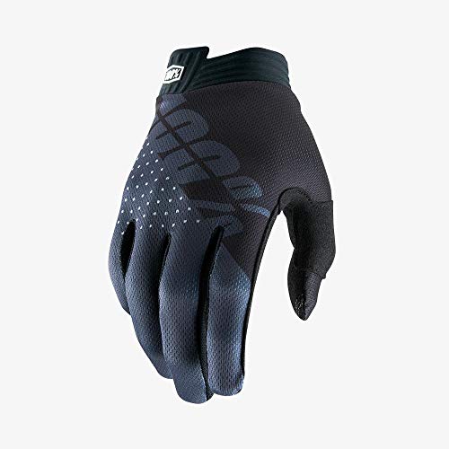 100% Itrack 100% Glove Guantes, Unisex Adulto, Black/Charcoal, SM