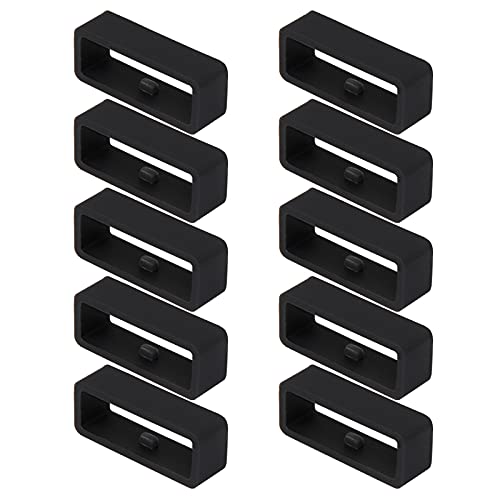 10PCS Retenedor Correa Reloj Silicona,22mm Ruentech Anillo de cierre de,Trabilla Reloj Silicona,Anillos de Seguridad de Silicona para Relojes para Garmin Forerunner 735XT,220,230,235,630,Garmin Fenix5