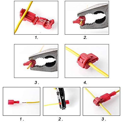 120PcsT-Tap Cable Conector Kit, Conectores de empalme rápido de cables eléctricos, Empalme Rápido T-Tap, Conectores Eléctricos del Grifo y Terminal Macho de Desconexión Rápida Aislado