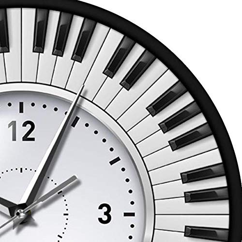 12inch Blanco Y Negro Piano Keys Regalos del Reloj Al por Mayor De Metal Reloj De Pared Decorativo Reloj Creativo Regalo de inauguración de la casa