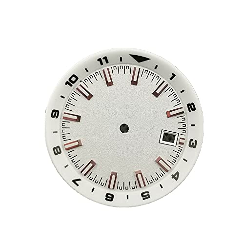 1.44in/36.5mm C3 verde luminoso colorido Streel reloj Dial piezas de repuesto para Seiko NH35 NH35A movimiento automático, Blanco,