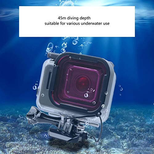 148ft / 45m Carcasa Impermeable para Gopro Hero 5 / Hero 6 / Hero 7 Black, Buceo Funda Protectora Carcasa de Buceo Submarino con Soporte y Tornillo de Mariposa, para la Cámara de Acción GoPro