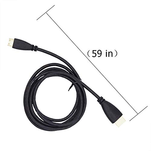 1.5m Micro HDMI Macho a HMDI Cable Adaptador Macho Cable de Alta Velocidad para GoPro Hero 7 Negro 6 5 Cámara ASUS Zenbook Laptop Raspberry Pi 4 Sony A6000 A6300 Nikon B500 Lenovo Yoga 3 Pro