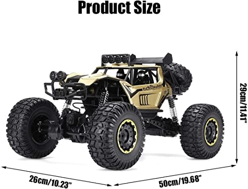 1:8 4WD RC Cars 50cm Super Large Trucks 4x4 2.4G High Speed Bigfoot Remote Control Buggy Truck Climbing Off-Road Vehicle for Boys and Adults Festival Gift (Gold 3 Battery)