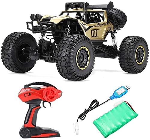 1:8 4WD RC Cars 50cm Super Large Trucks 4x4 2.4G High Speed Bigfoot Remote Control Buggy Truck Climbing Off-Road Vehicle for Boys and Adults Festival Gift (Gold 3 Battery)