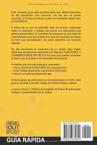 180 CASOS RESUELTOS EN LENGUAJE DAX: POWER BI Inteligencia de Negocio (Guía rápida: Lenguaje DAX)