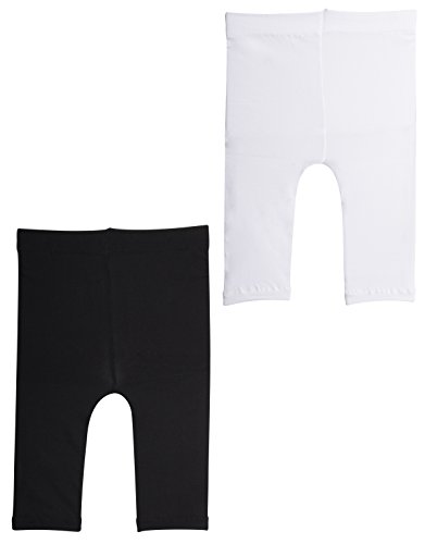 2 PARES X LEGGINGS CORTOS SEMI OPACOS PARA BEBES | MALLAS CORTE PIRATA EN MICROFIBRA | 40 DEN | NEGRO, BLANCO | 4/6, 8/10, 12/14 AÑOS | CALCETERÍA ITALIANA | (12 Meses, 1 BLANCO + 1 NEGRO)