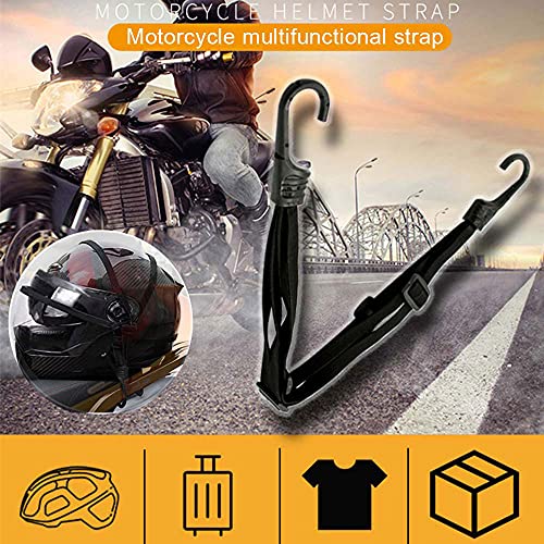 2 Pcs Correa de Casco Elastico,Correa de Equipaje para Bici Motocicletas Bicicletas Retráctil para casco de múltiples hebras cinta de encuadernación elástica de alta resistencia