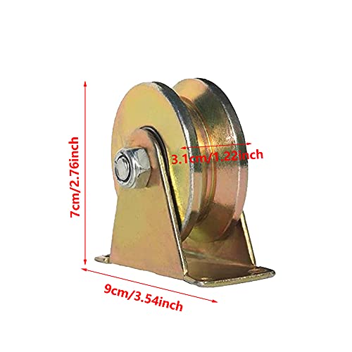 2 Piezas Rodillo de Puerta Corredera Resistente, Rueda de Puerta Corredera V, Rodillo para Puerta Corredera, Soporte de Carga Fuerte, Sin Ruido, Resistente a la Abrasión, para Industria, Puerta