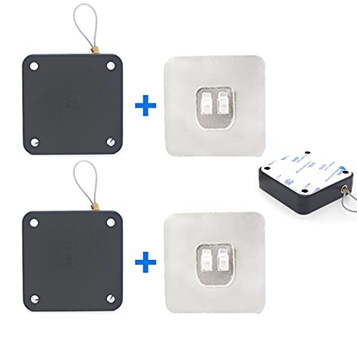 2 Piezas,Cierrapuertas Automático con Sensor,Cierrapuertas automático,Punch-libre de Cierre Automático con el Sensor, Con Cordón Ajustable, Apto para Todo Tipo de Puertas