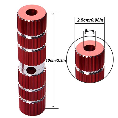 2 Unids Fuerte Aleación De Aluminio Eje Clavijas de Pie Pedal de Truco BMX Bicicleta de Montaña Bicicleta Ciclismo Clavijas,Red