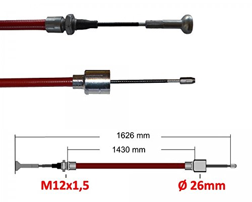 2 x Alko Longlife montaje rápido 247288 Longitud: 1430 mm/1626 mm remolque cuerda de freno