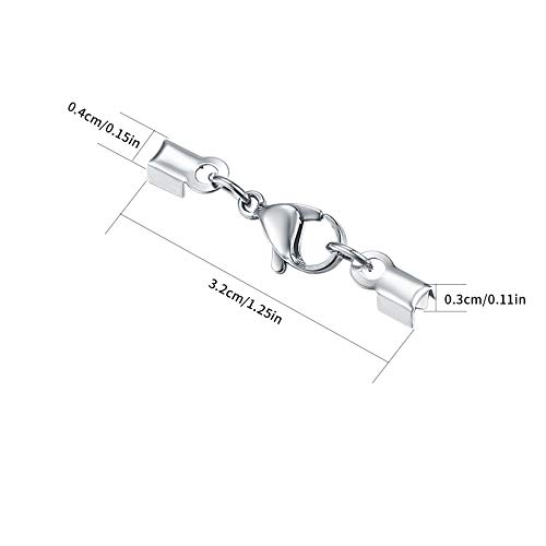 20 Piezas Cierre Langosta, Broche de Langosta, Cierre de Cadena de Acero Inoxidable, Cierre de Pendientes, Pulseras, Bricolaje Collar Colgante