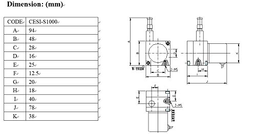 2000 mm tipo de potenciómetro lineal sensor