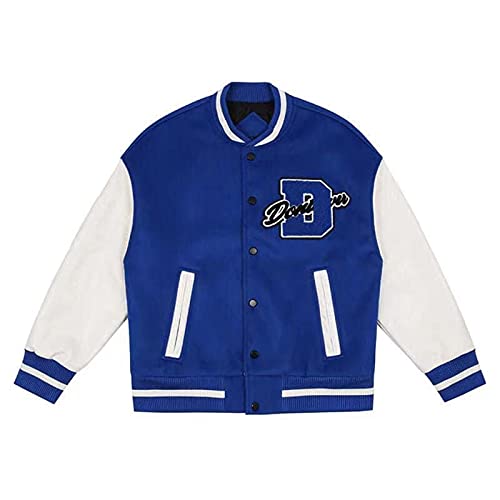 2021 Vintage Hiphop College College Chaquetas para Hombre Furry Stars Letters Bordery Color Block Harajuku Varsity Jacket Women Baseball Abrigos