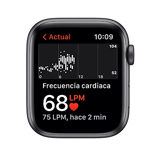 2021 Watch SE (GPS) - Caja de Aluminio en Gris Espacial de 44 mm - Correa Deportiva en Color Medianoche - Talla única