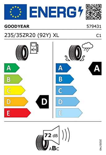 235/35ZR20 GOODYEAR TL F1 Supersport FP XL 92Y E.