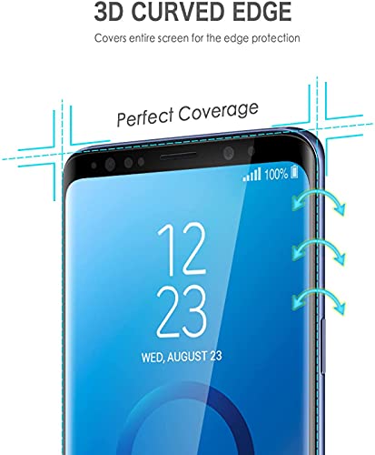 [3 Pack] Protector de Pantalla para Galaxy S9, [9H Dureza] Protector de Pantalla, Vidrio Templado HD Film Cristal Templado Compatible con Samsung Galaxy S9