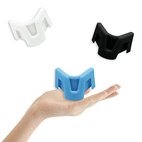 3 Piezas Tiras de Puente de Nariz,Puente Nasal de Silicona Reutilizable,Tira de Puente Nasal-Aumenta el Espacio para Respirar,Antiniebla, Puente Nasal, Soporte para Puente Nasal (Azul+Negro+Blanco)