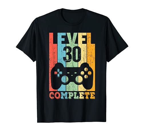 30 Años Cumpleaños Hombre Mujer Regalo Divertido Level 30 Camiseta