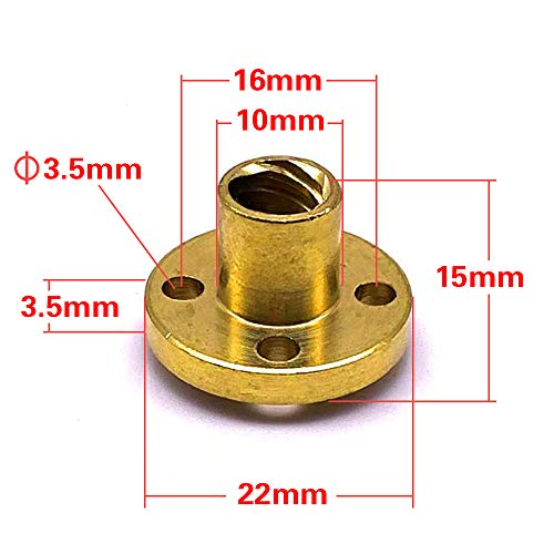 300 mm 8 mm T8 Tornillo de plomo + tuerca de cobre + acoplador + llave hexagonal + bloque cojín para impresora 3D