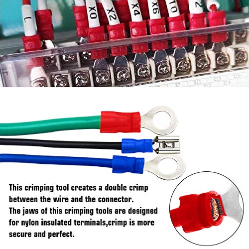 360pcs Conectores eléctricos, Sopoby Mixed Assorted Lug Kit Insulated Spade Wire Conector Crimp Terminal Spade Ring Se