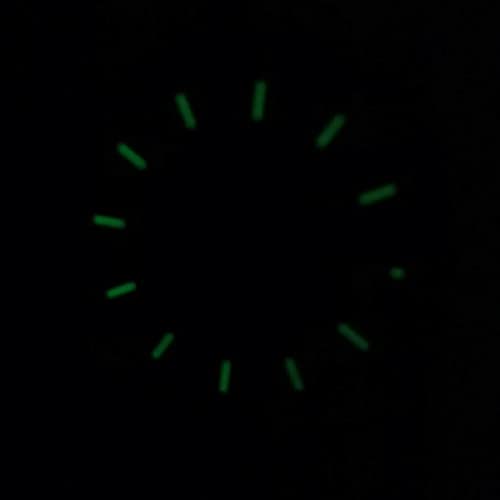 36.5MM acero C3 verde luminoso negro+blanco reloj dial para NH35 NH35A movimiento automático reemplazo accesorios