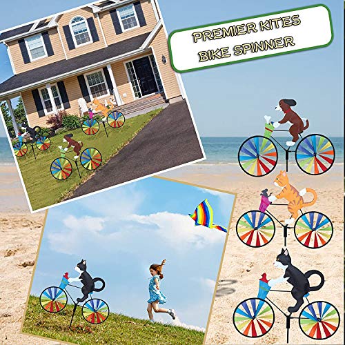3D Animal Bicicleta Molino de Viento Spinner, Gato y Perro Bicicleta jardín Viento Spinner Cometa, jardín césped Paddock Fiesta Molino de Viento giroscopio Pila decoración (3PCSC)