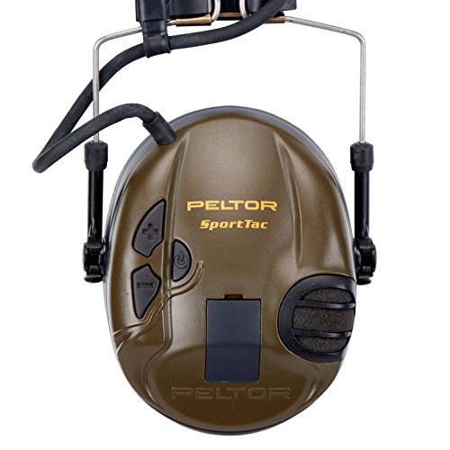 3M Peltor SportTac, Orejeras de protección, protector auditivo, 26 dB, plegable, 1 unidad/caja, Verde (Green)